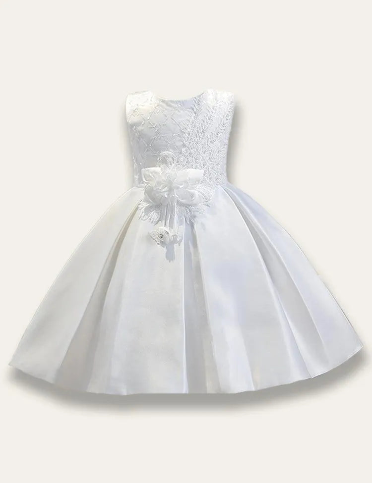 Solid Color Satin Princess Party Dress - Mini Taylor