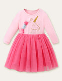 Unicorn Mesh Stitching Dress