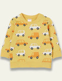 Yellow Car Cotton Sweatshirt